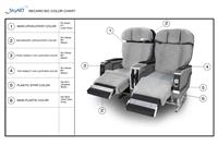 Skyline Full Flat Electronic First Class Seat - Double Fabric